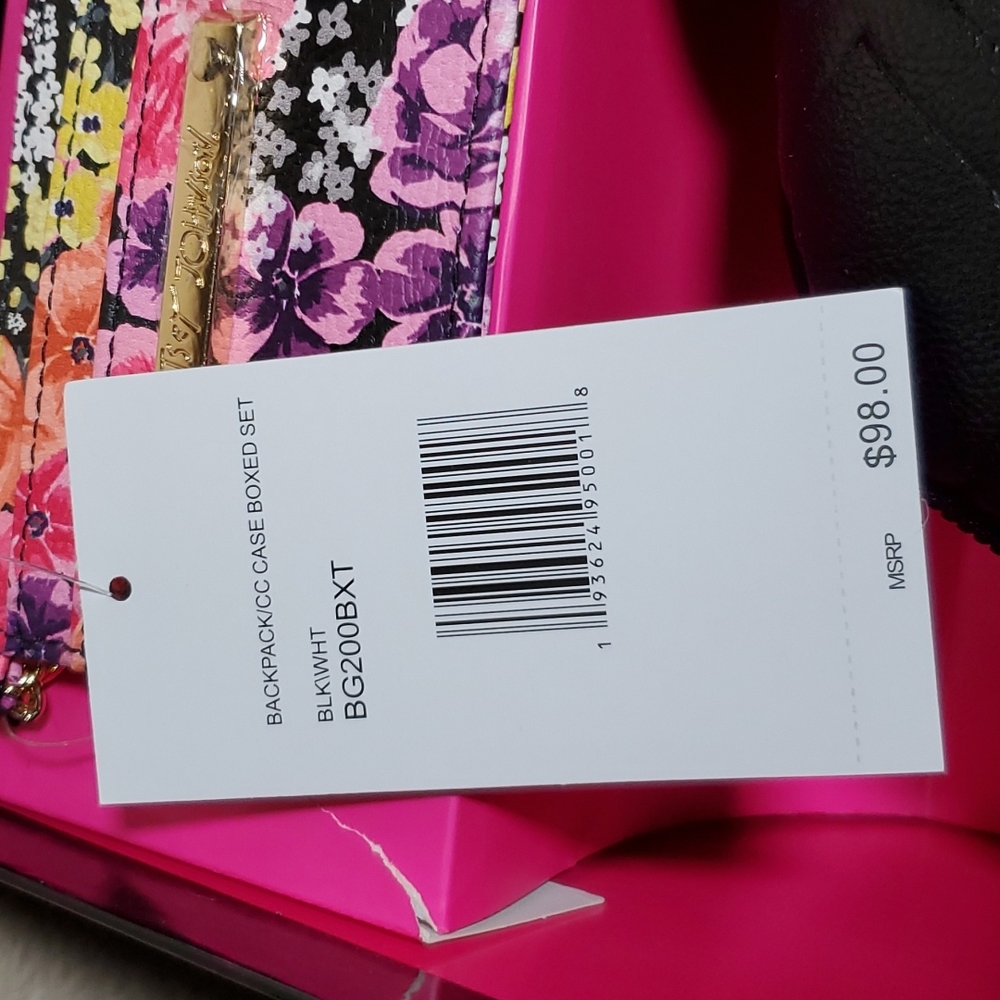 Betsey Johnson Mini Backpack + Credit Card Holder Set - Picture 7 of 11